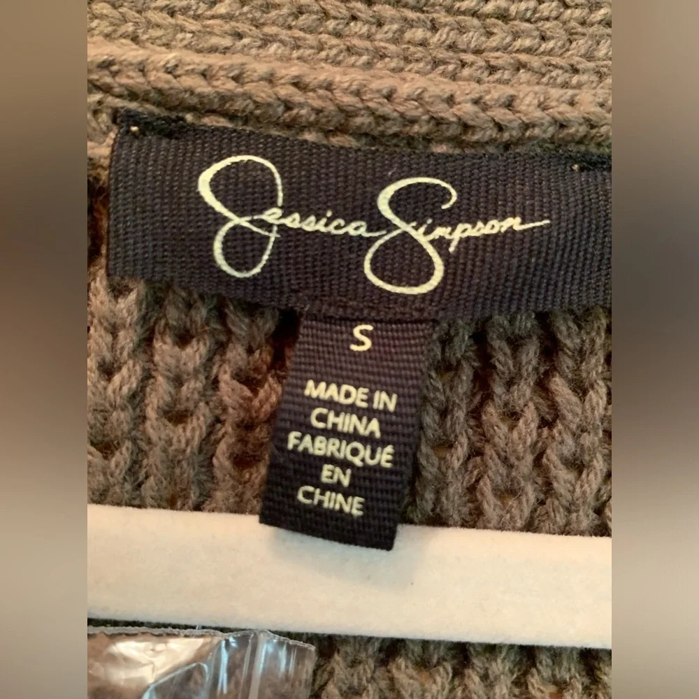 Jessica Simpson Marina Varsity cardigan duster nwt women’s size small.